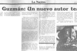 Luis Guzmán: un nuevo autor teatral.