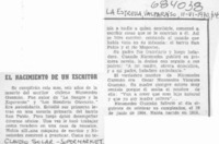 El nacimiento de un escritor