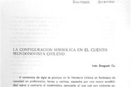 La configuración simbólica en el cuento Mundonovista chileno