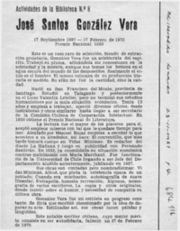 José Santos González Vera.