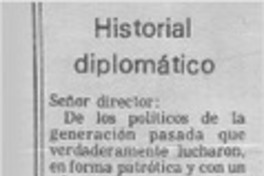 Historial diplomático