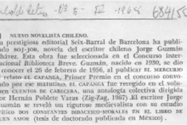 Nuevo novelista chileno.