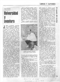 Universidad y aventura : [entrevista]