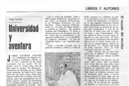 Universidad y aventura : [entrevista]
