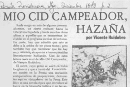 Mio Cid Campeador, hazaña.