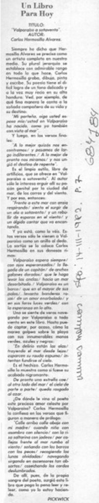 Valparaíso a sotavento"