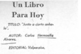 Junto a cierto anhelo"