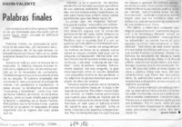 Palabras finales