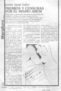 Premios y censuras por el mismo amor