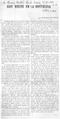 Año nuevo en la nostalgia
