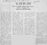 Al sur del ayer