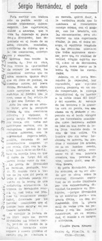 Sergio Hernández, el poeta