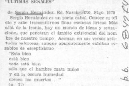 Ultimas señales"
