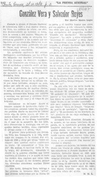 González Vera y Salvador Reyes