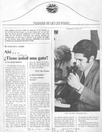 Aló ¿tiene usted una gata?