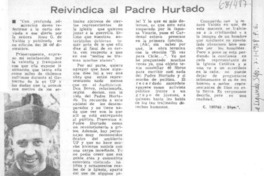 Reivindica al Padre Hurtado.