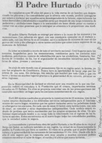 El Padre Hurtado.