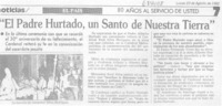 El Padre Hurtado, un santo de nuestra tierra.