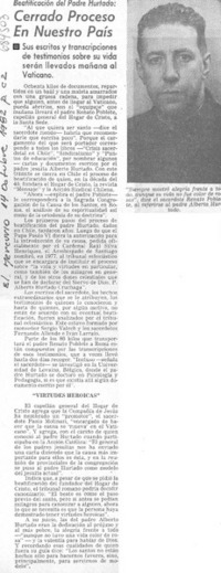 Cerrado proceso en nuestro país.