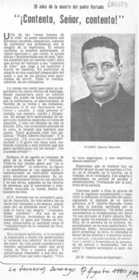 "¡Contento, Señor, contento!"