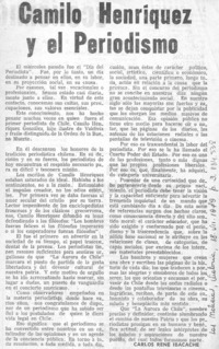 Camilo Henríquez y el periodismo