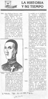 La Historia y su tiempo.