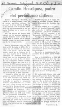 Camilo Henríquez, padre del periodismo chileno