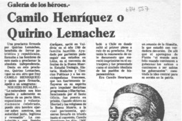 Camilo Henríquez o Quirino Lemachez.