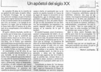 Un apóstol del siglo XX