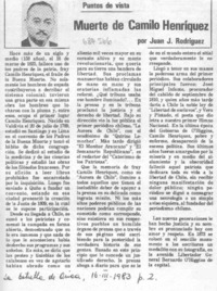 Muerte de Camilo Henríquez