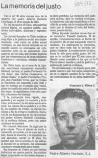 La memoria del justo