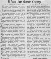 El poeta Juan Guzmán Cruchaga