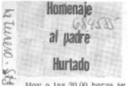 Homenaje al Padre Hurtado.