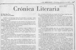 Crónica literaria
