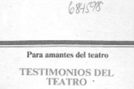 Testimonios del teatro