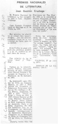 Premios nacionales de literatura