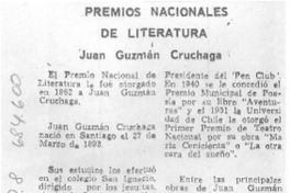 Premios nacionales de literatura