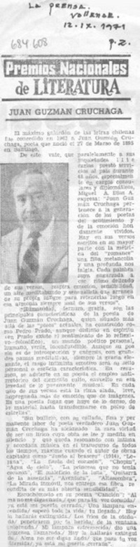 Juan Guzmán Cruchaga.