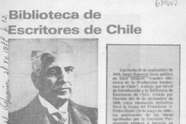 Biblioteca de escritores de Chile.