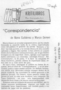 Correspondencia".