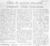 Obra de poetisa ariqueña integrará Chile-Argentina.