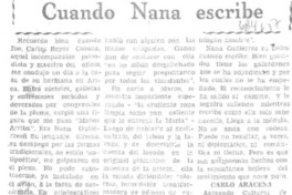 Cuando Nana escribe