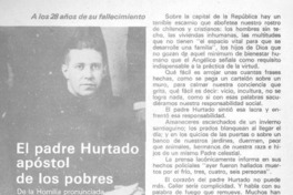 El Padre Hurtado apóstol de los pobres.