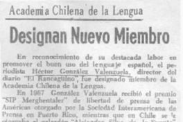 Designan nuevo miembro.