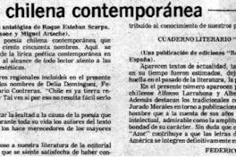 Poesía chilena contemporánea