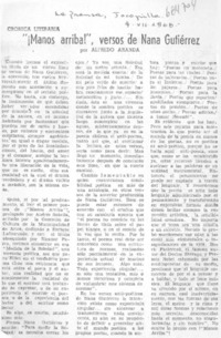 Manos arriba!", versos de Nana Gutiérrez