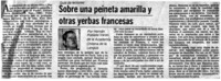 Sobre una peineta amarilla y otras yerbas francesas