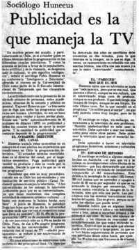 Publicidad es la que maneja la TV.