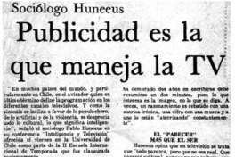 Publicidad es la que maneja la TV.