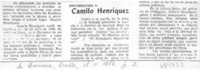 Camilo Henríquez.
